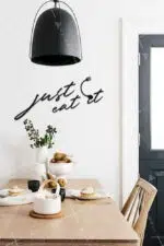 Just Eat It Yazılı Dekoratif Ahşap Tablo - Görsel 2