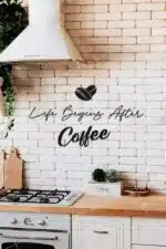 Life Begins After Coffee Yazılı Dekoratif Ahşap Tablo