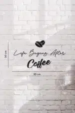 Life Begins After Coffee Yazılı Dekoratif Ahşap Tablo - Görsel 3