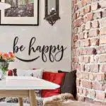 Be Happy Yazılı Dekoratif Ahşap Tablo