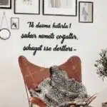 Şükür Nimeti Çoğaltır Yazılı Dekoratif Ahşap Tablo