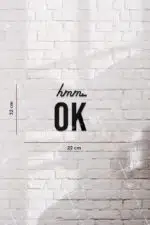 Hmm Ok Yazılı Dekoratif Ahşap Tablo - Görsel 3