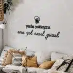Yanlış Yoldayım Ama Yol Nasıl Güzel Yazılı Dekoratif Ahşap Tablo