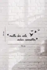 Mutlu Bir Aile Erken Cennettir Yazılı Dekoratif Ahşap Tablo - Görsel 3