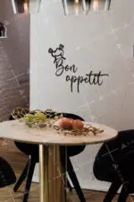 Bon Appetit Yazılı Dekoratif Ahşap Tablo - Görsel 2