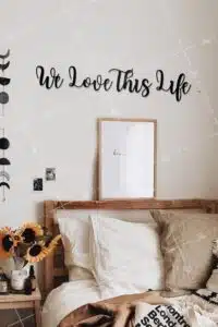 We Love This Live Yazılı Dekoratif Ahşap Tablo