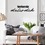 Tertemiz Delirdik Yazılı Dekoratif Ahşap Tablo