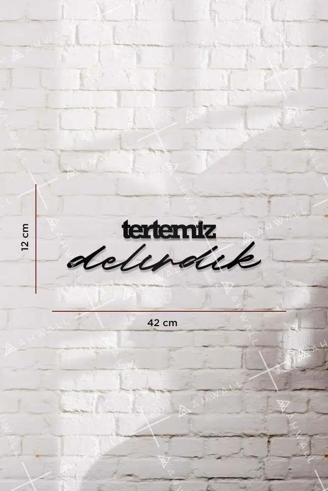 Tertemiz Delirdik Yazılı Dekoratif Ahşap Tablo - Görsel 3