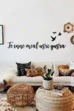 Fe Inne Meal Usri Yüsra Yazılı Dekoratif Ahşap Tablo