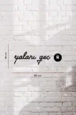 Yalanı Geç Yazılı Dekoratif Ahşap Tablo - Görsel 3