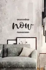 Yesterday, Now, Tomorrow Yazılı Dekoratif Ahşap Tablo - Görsel 2