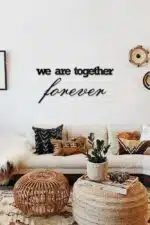 We Are Together Forever Yazılı Dekoratif Ahşap Tablo