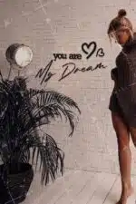 You Are My Dream Yazılı Dekoratif Ahşap Tablo