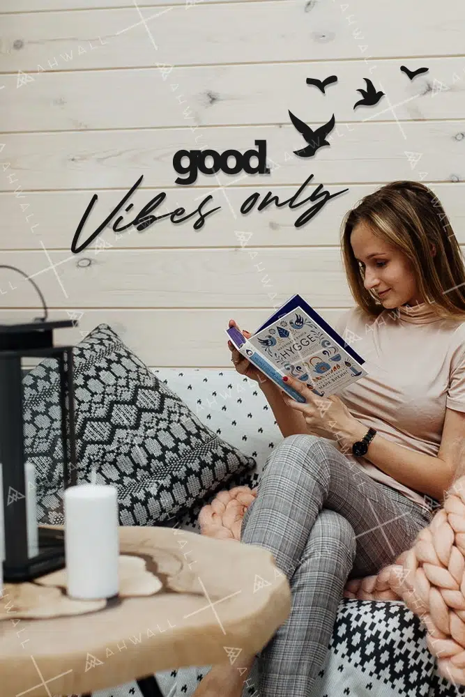 Good Vibes Only Yazılı Dekoratif Ahşap Tablo