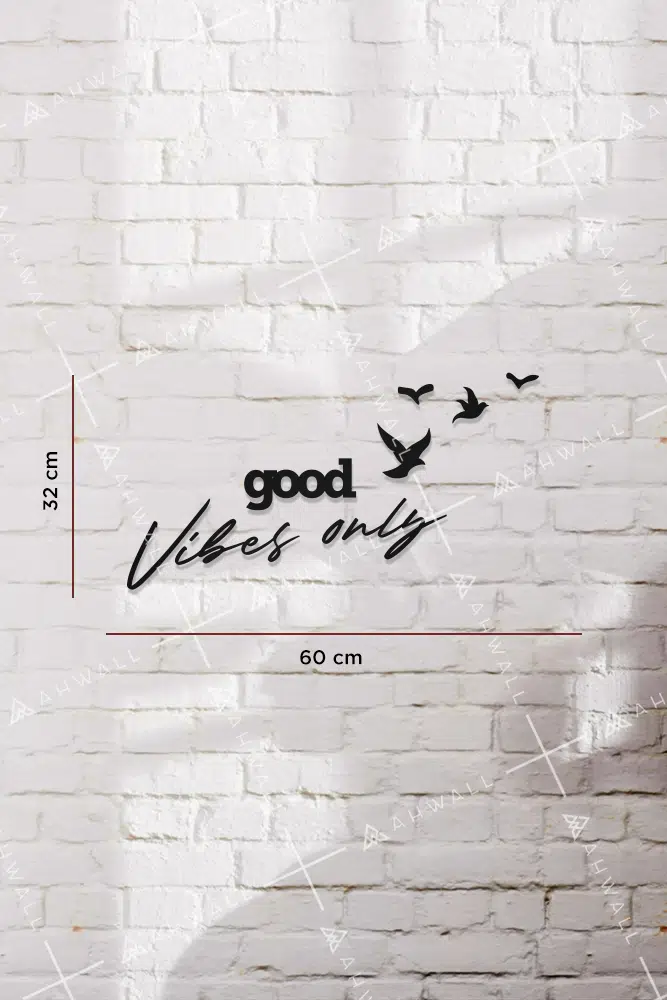 Good Vibes Only Yazılı Dekoratif Ahşap Tablo - Görsel 3