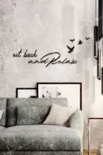 Sit Back And Relax Yazılı Dekoratif Ahşap Tablo - Görsel 2