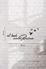 Sit Back And Relax Yazılı Dekoratif Ahşap Tablo - Görsel 3