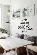 Dream Big Little One Yazılı Dekoratif Ahşap Tablo