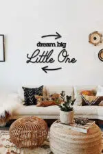 Dream Big Little One Yazılı Dekoratif Ahşap Tablo - Görsel 2