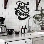Lets Cook Yazılı Dekoratif Ahşap Tablo