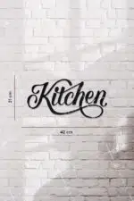 Kitchen Yazılı Dekoratif Ahşap Tablo - Görsel 3