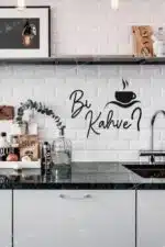 Bi Kahve Yazılı Dekoratif Ahşap Tablo