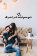 İlk Günkü Gibi Kördüğüm Gibi Yazılı Dekoratif Ahşap Tablo - Görsel 2