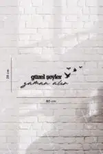 Güzel Şeyler Zaman Alır Yazılı Dekoratif Ahşap Tablo - Görsel 3