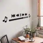 Müzik Bar Motifli Dekoratif Ahşap Tablo