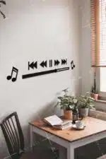 Müzik Bar Motifli Dekoratif Ahşap Tablo