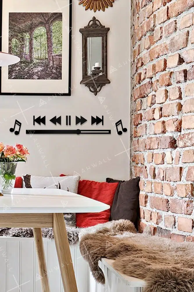 Müzik Bar Motifli Dekoratif Ahşap Tablo - Görsel 2
