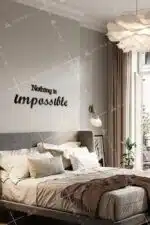 Nothing Is Impossible Yazılı Dekoratif Ahşap Tablo