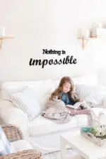 Nothing Is Impossible Yazılı Dekoratif Ahşap Tablo - Görsel 2