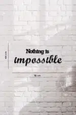 Nothing Is Impossible Yazılı Dekoratif Ahşap Tablo - Görsel 3