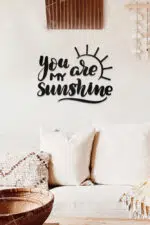 You Are My Sunshine Yazılı Dekoratif Ahşap Tablo - Görsel 2