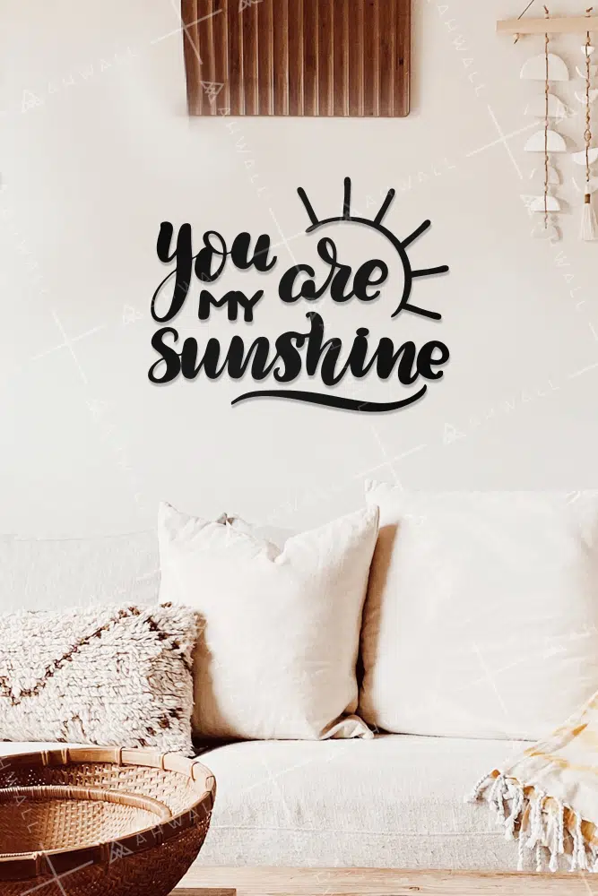 You Are My Sunshine Yazılı Dekoratif Ahşap Tablo - Görsel 2