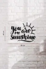You Are My Sunshine Yazılı Dekoratif Ahşap Tablo - Görsel 3