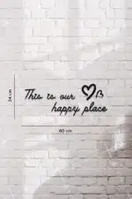 This Is Our Happy Place Yazılı Dekoratif Ahşap Tablo - Görsel 3
