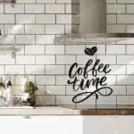 Coffee Time Yazılı Dekoratif Ahşap Tablo