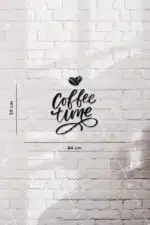 Coffee Time Yazılı Dekoratif Ahşap Tablo - Görsel 3