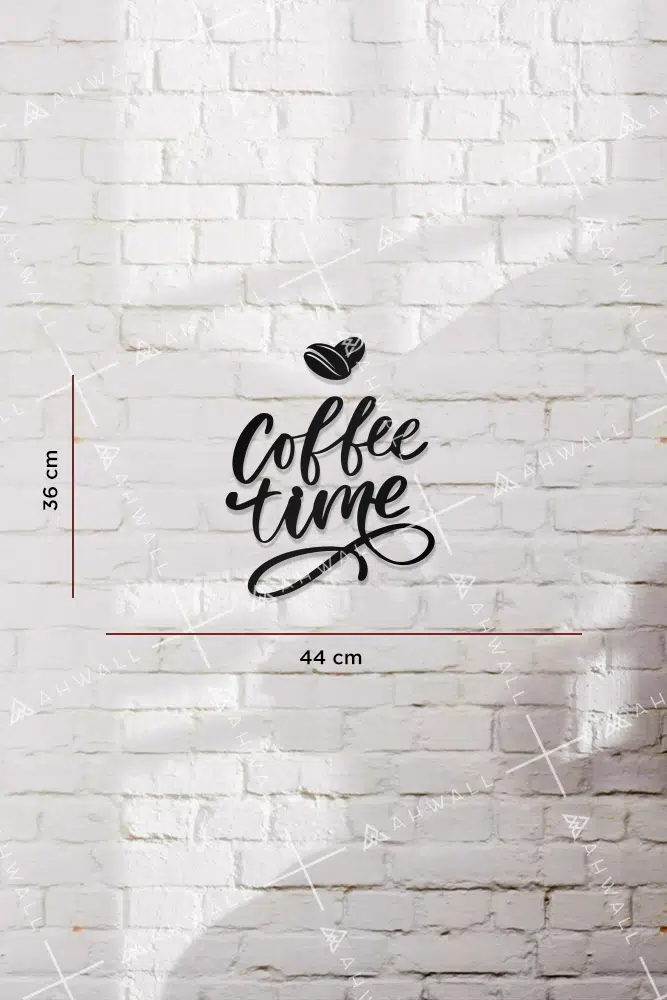 Coffee Time Yazılı Dekoratif Ahşap Tablo - Görsel 3