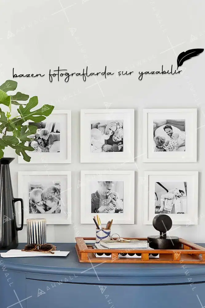Bazen Fotoğraflar Da Şiir Yazabilir Yazılı Dekoratif Ahşap Tablo - Görsel 2
