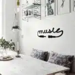 Music Yazılı Dekoratif Ahşap Tablo