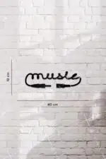 Music Yazılı Dekoratif Ahşap Tablo - Görsel 3