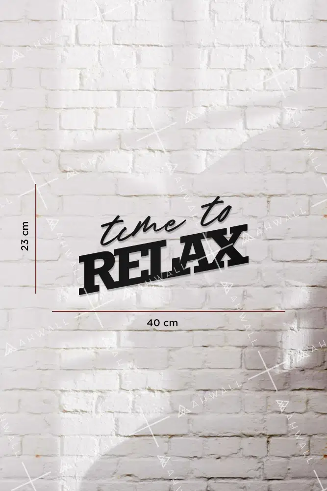 Time To Relax Yazılı Dekoratif Ahşap Tablo - Görsel 3