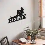 Relax Yazılı Dekoratif Ahşap Tablo