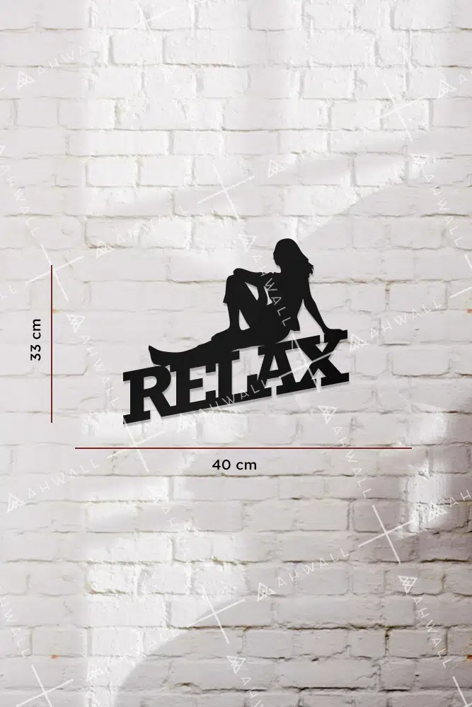 Relax Yazılı Dekoratif Ahşap Tablo - Görsel 3