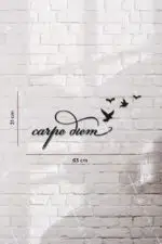 Carpe Diem Yazılı Dekoratif Ahşap Tablo - Görsel 3