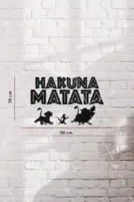 Hakuna Matata Yazılı Dekoratif Ahşap Tablo - Görsel 3