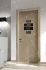 Login, Admin, Password, Enter Figürlü Dekoratif Ahşap Tablo